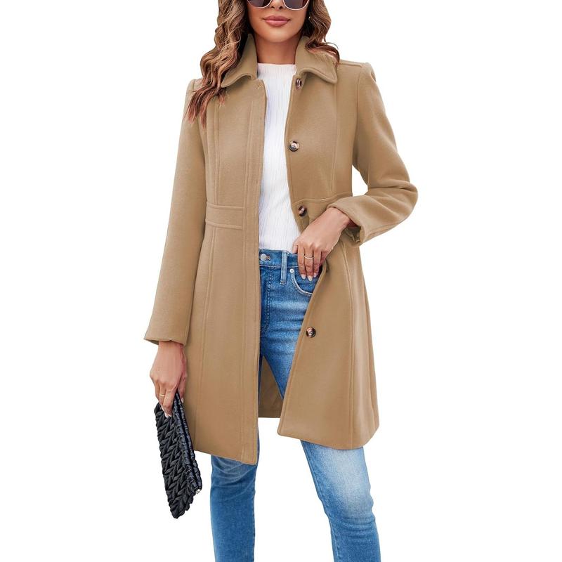 VIVIAN - Elegant Long Sleeve Single-Breasted Overcoat
