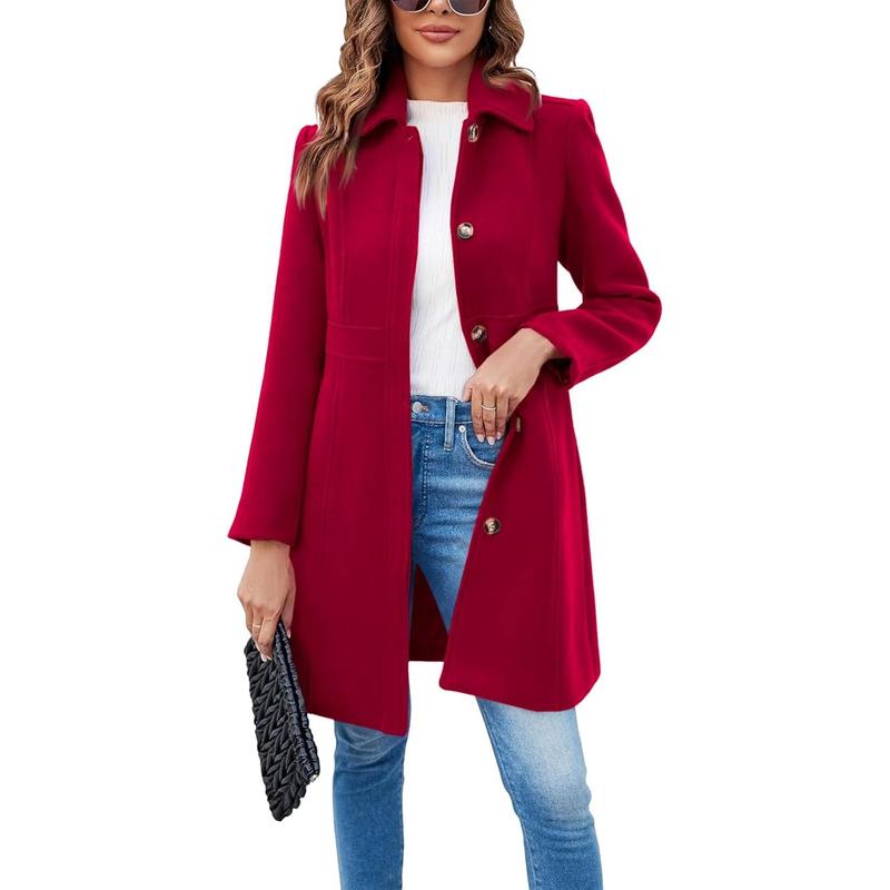 VIVIAN - Elegant Long Sleeve Single-Breasted Overcoat
