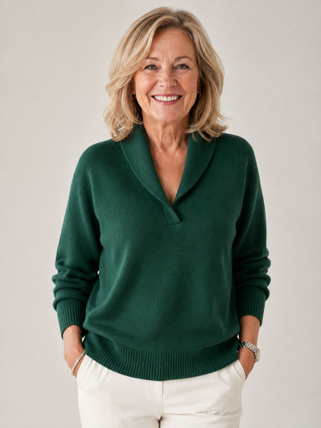 Greta — Shawl Collar Sweater