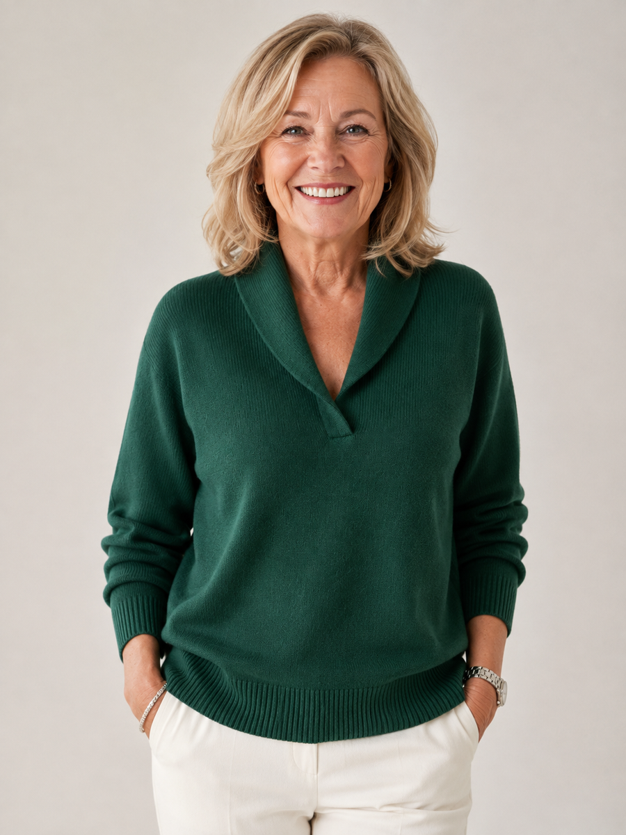 Greta — Shawl Collar Sweater