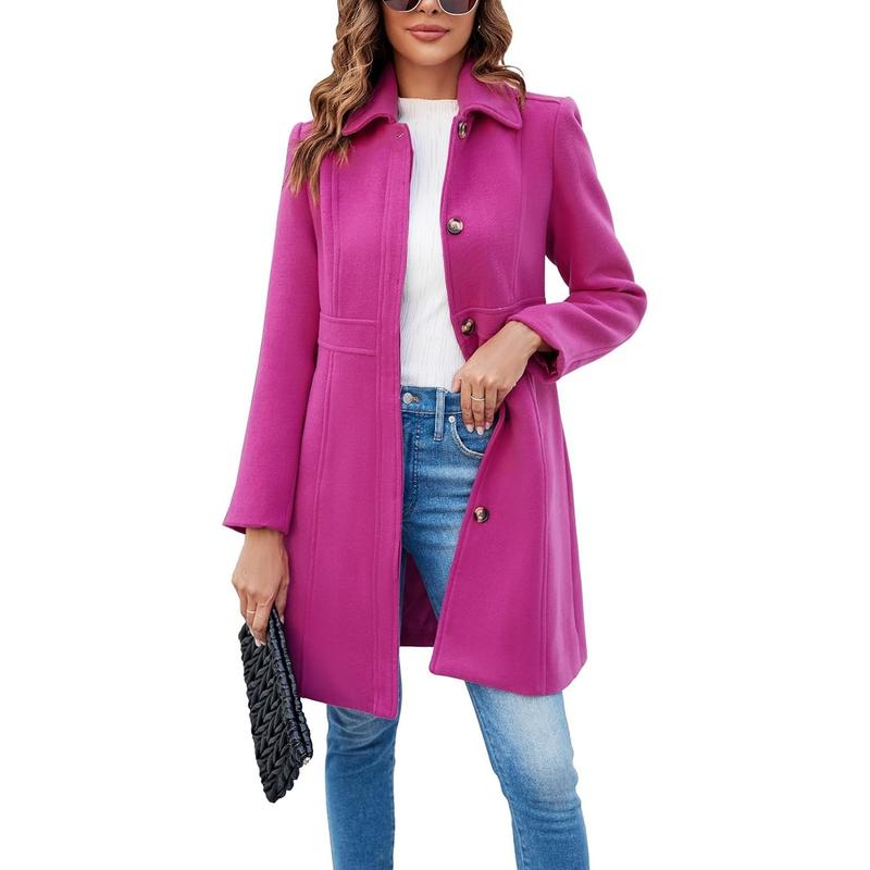 VIVIAN - Elegant Long Sleeve Single-Breasted Overcoat
