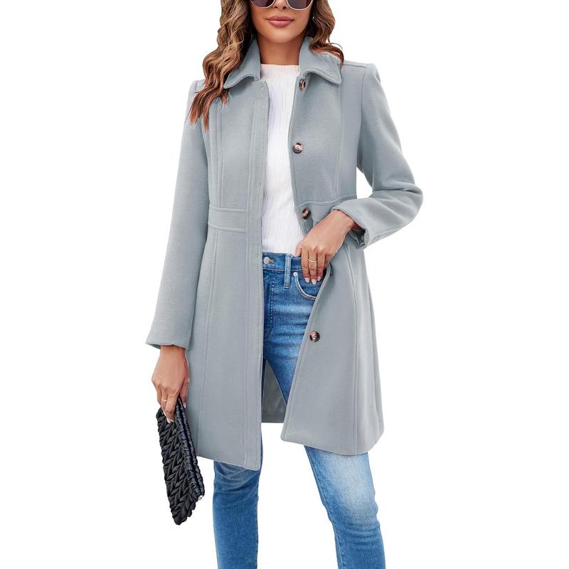 VIVIAN - Elegant Long Sleeve Single-Breasted Overcoat