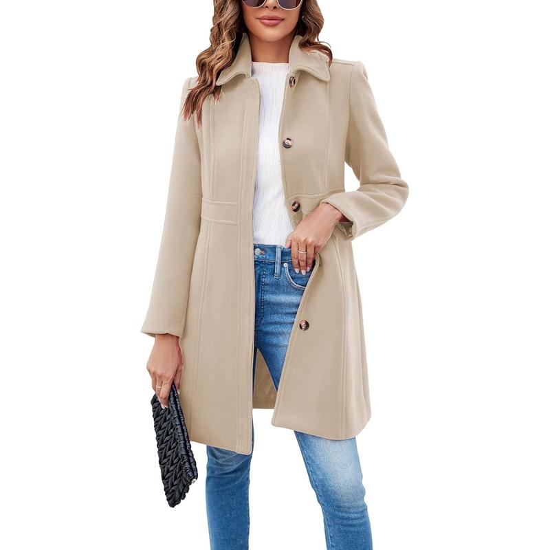 VIVIAN - Elegant Long Sleeve Single-Breasted Overcoat