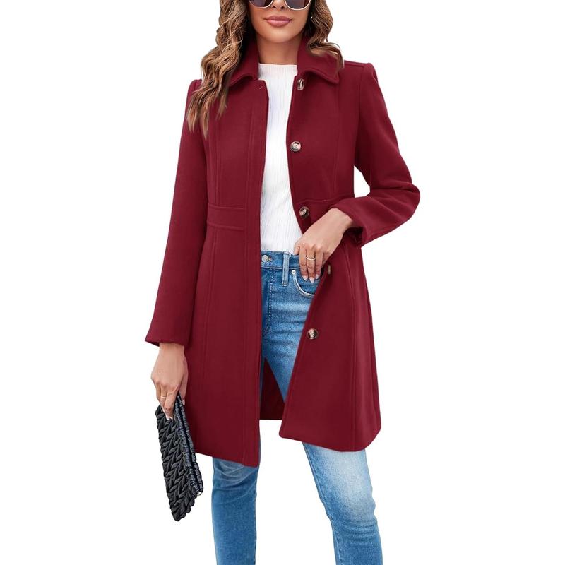 VIVIAN - Elegant Long Sleeve Single-Breasted Overcoat