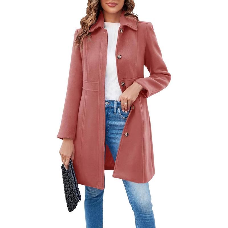 VIVIAN - Elegant Long Sleeve Single-Breasted Overcoat