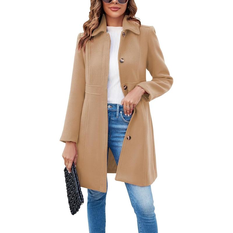 VIVIAN - Elegant Long Sleeve Single-Breasted Overcoat