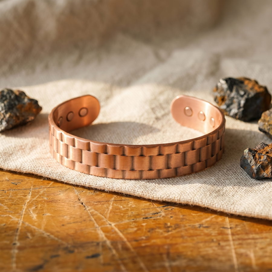 Kiera | Wide Watch-Link Copper Cuff Bracelet