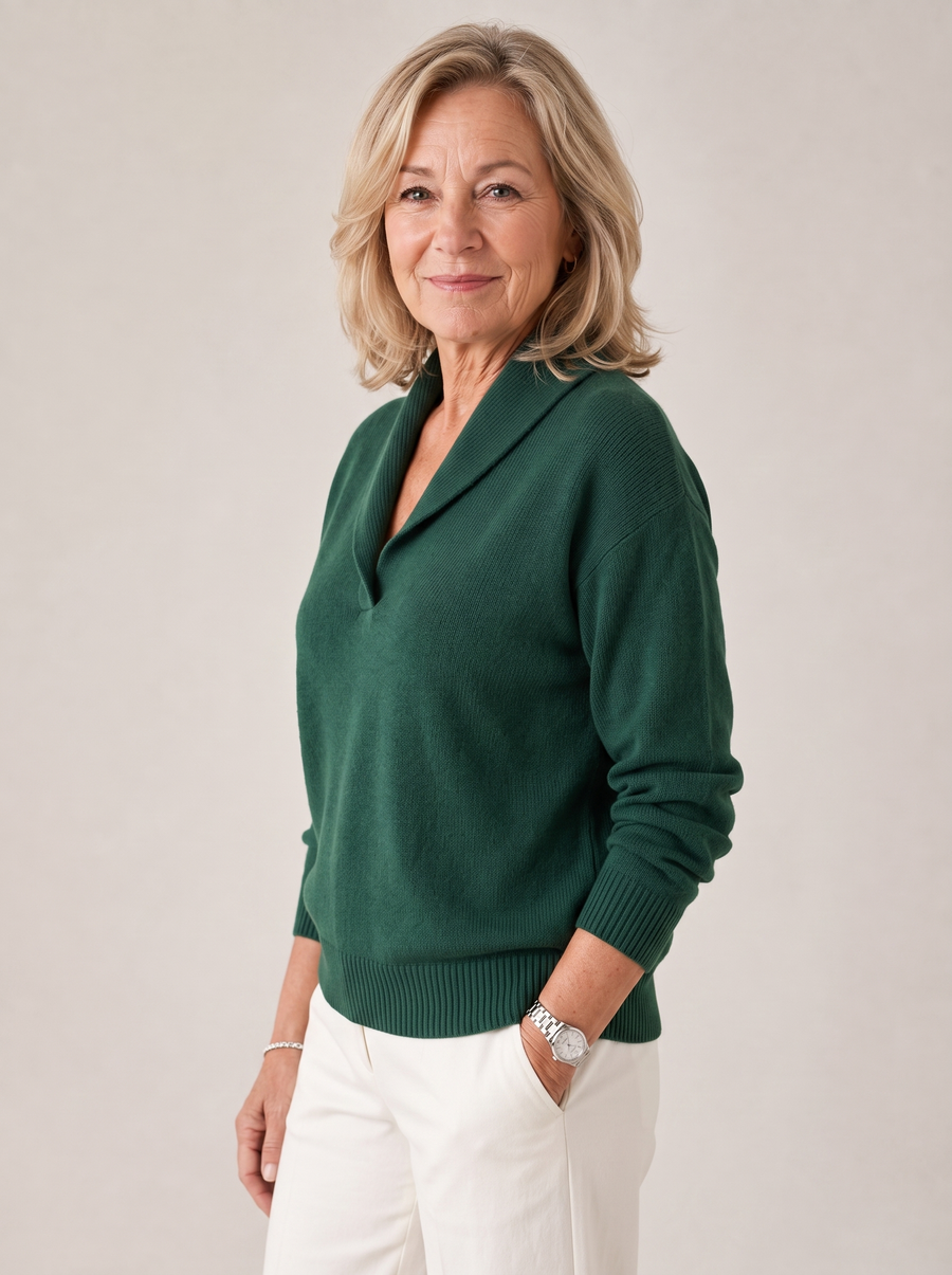 Greta — Shawl Collar Sweater