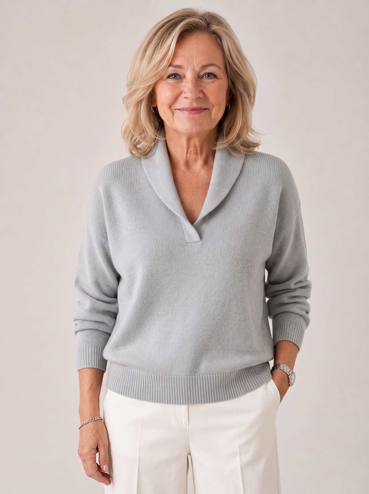 Greta — Shawl Collar Sweater