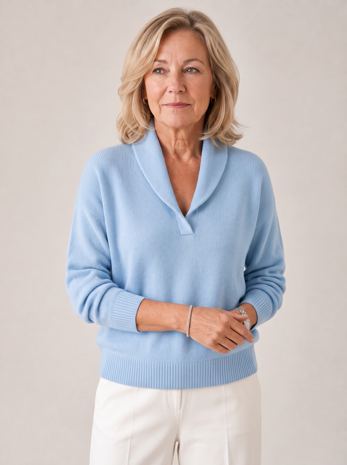 Greta — Shawl Collar Sweater