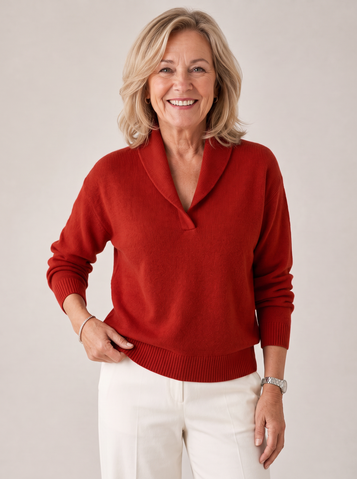 Greta — Shawl Collar Sweater