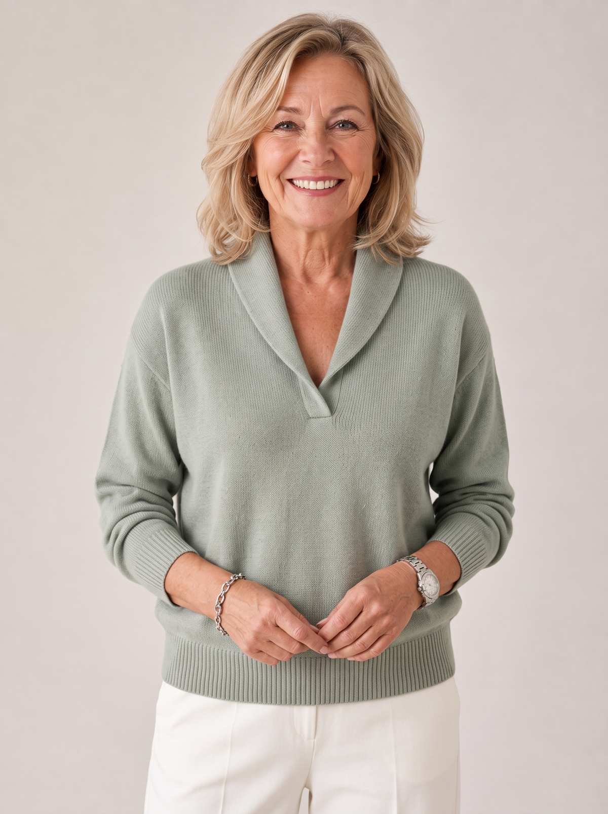 Greta — Shawl Collar Sweater